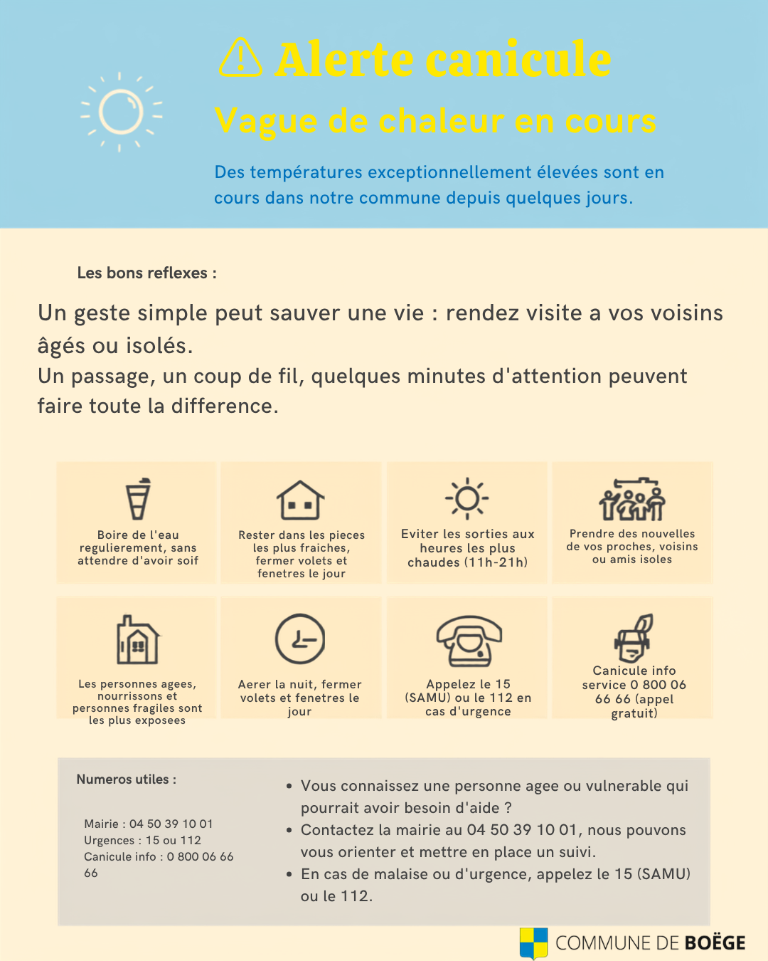 Quelques conseils face à la canicule
